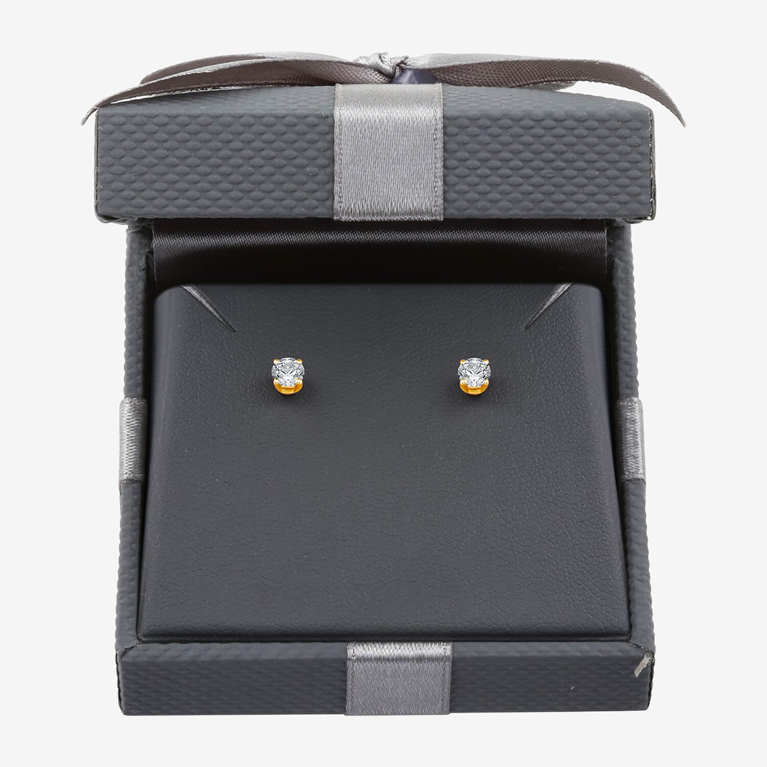 ( G/SI1-SI2 ) 3/8 CT. T.W. Lab-Grown Diamond 10K Gold Round Stud Earrings