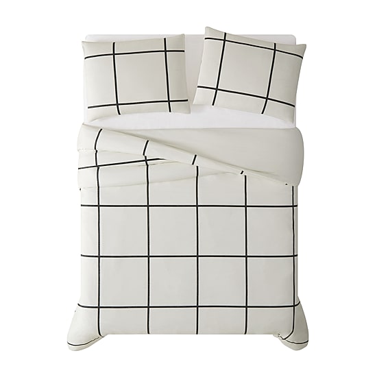 Truly Soft Kurt Windowpane Duvet Cover Set