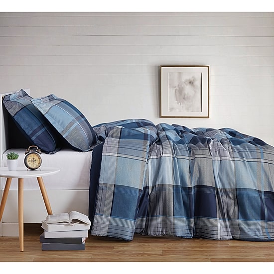 Truly Soft Trey Plaid Duvet Cover Set
