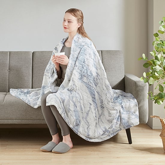 Beautyrest Marselle Heated Automatic Shut Off Washable Midweight Throw