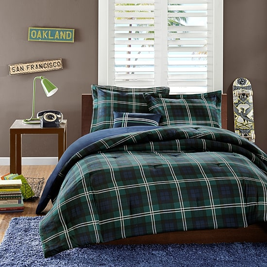 Intelligent Design Cameron Plaid Comforter Set with Decorative Pillow