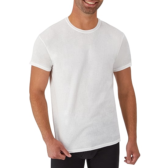 Hanes Cotton Fresh Iq Bonus Pack Mens 5 Pack Short Sleeve Crew Neck T-Shirt