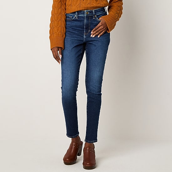 A.N.A Womens High Rise Curvy Skinny Fit Jean