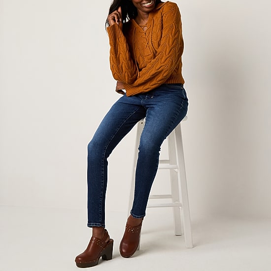 A.N.A Womens High Rise Curvy Skinny Fit Jean