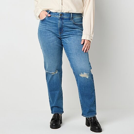 A.N.A Womens Plus High Rise Curvy Fit Jean