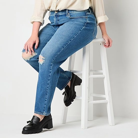 A.N.A Womens Plus High Rise Curvy Fit Jean