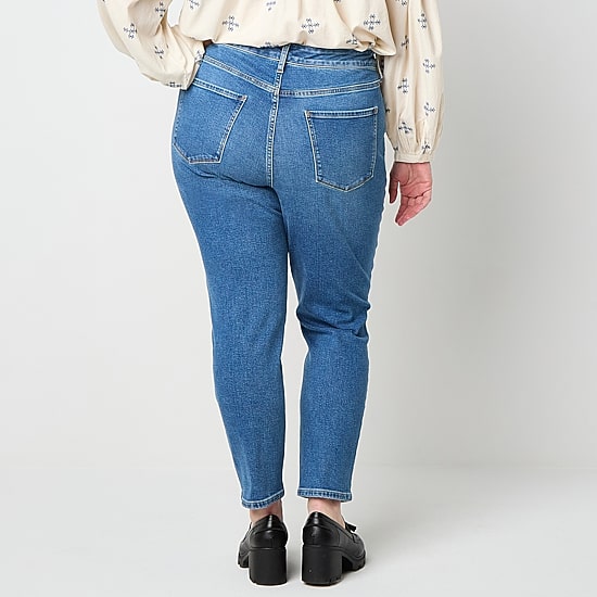 a.n.a Womens Plus High Rise Skinny Fit Jean