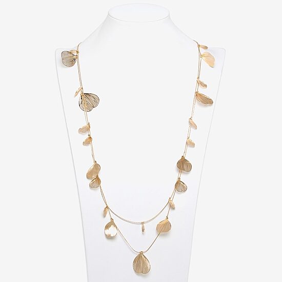 Bijoux Bar Gold Tone Womens 34 Inch Strand Necklace