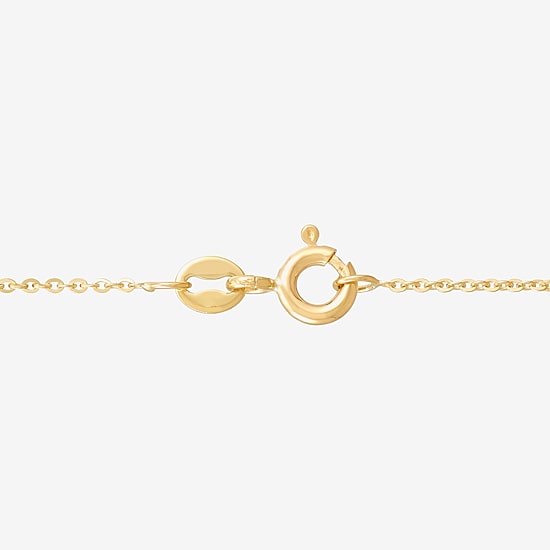 Womens 10K Gold Butterfly 18 Inch Pendant Necklace