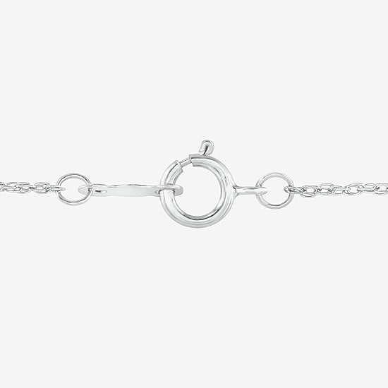 Yes, Please! Womens 1/6 CT. T.W. Lab Grown White Diamond Sterling Silver 18 Inch Pendant Necklace