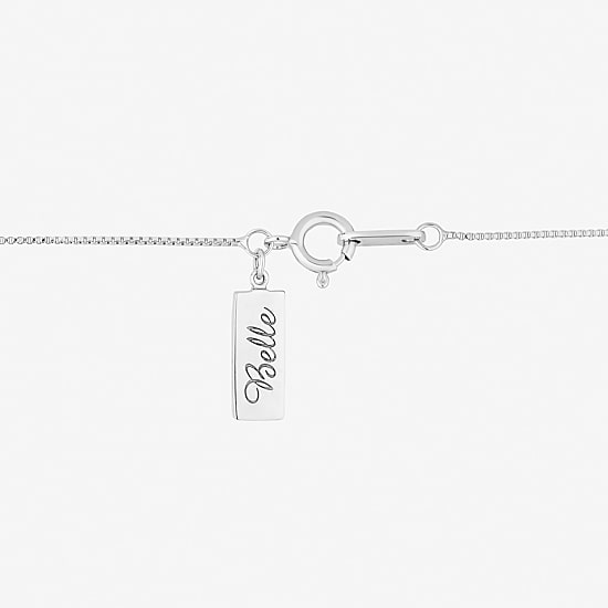 Enchanted Disney Fine Jewelry Belle (I, I2) Womens 1/10 CT. T.W. Genuine White Mother Of Pearl 14K Gold Over Silver Sterling Silver Heart 18 Inch Pendant Necklace