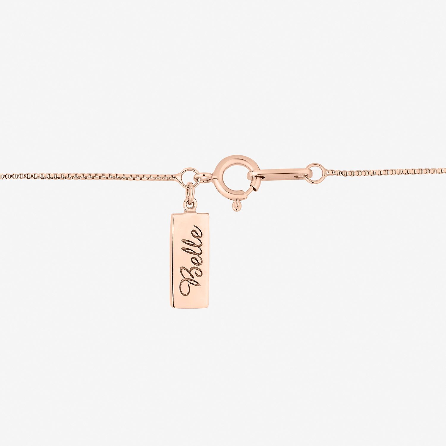 Belle (I, I2) Womens 1/6 CT. T.W. Lab Grown White Diamond 14K Rose Gold Over Silver Round Belle Pendant