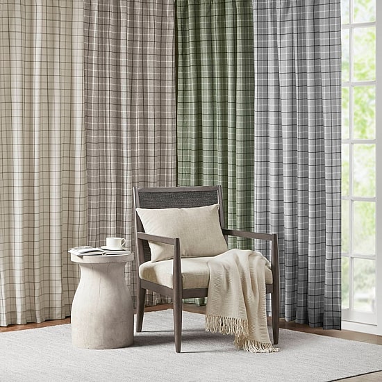 Madison Park Salford Tab Top Light-Filtering Single Curtain Panel