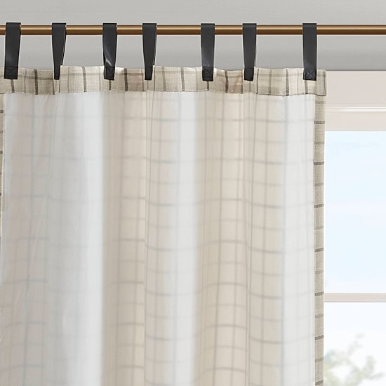 Madison Park Salford Tab Top Light-Filtering Single Curtain Panel