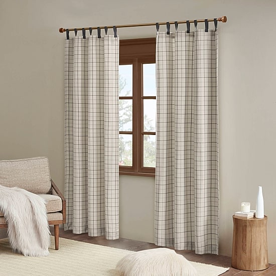 Madison Park Salford Tab Top Light-Filtering Single Curtain Panel