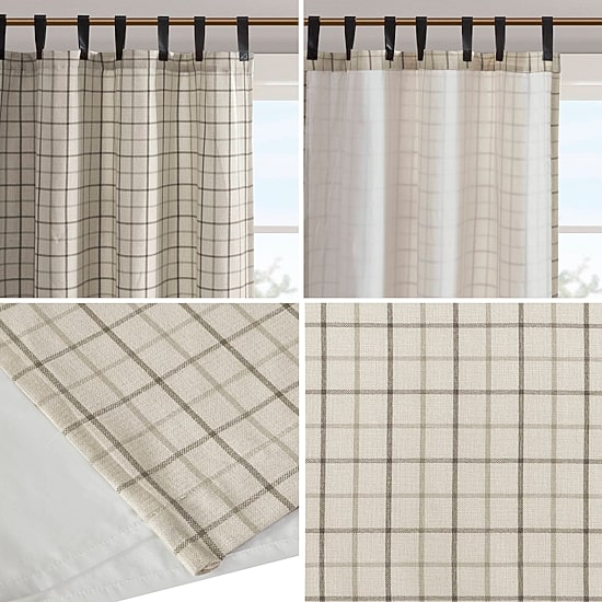 Madison Park Salford Tab Top Light-Filtering Single Curtain Panel