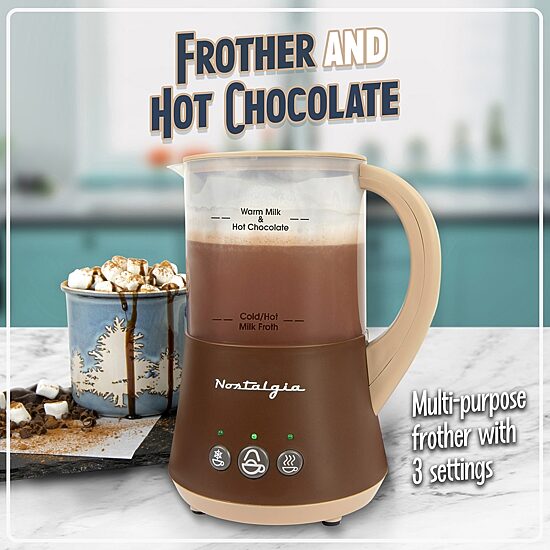 Nostalgia FHCM4BR Frother & Hot Chocolate Maker