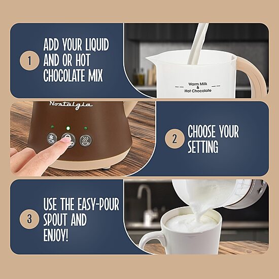 Nostalgia FHCM4BR Frother & Hot Chocolate Maker