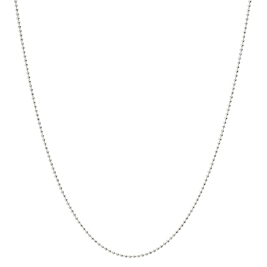 Silver Treasures Made in Italy 18-20" Bead Chain Necklace