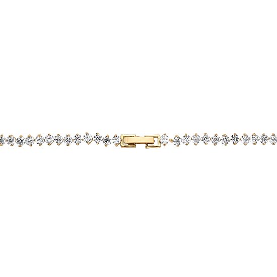 DiamonArt® Womens 2-pc. White Cubic Zirconia 14K Gold Over Brass Necklace Set