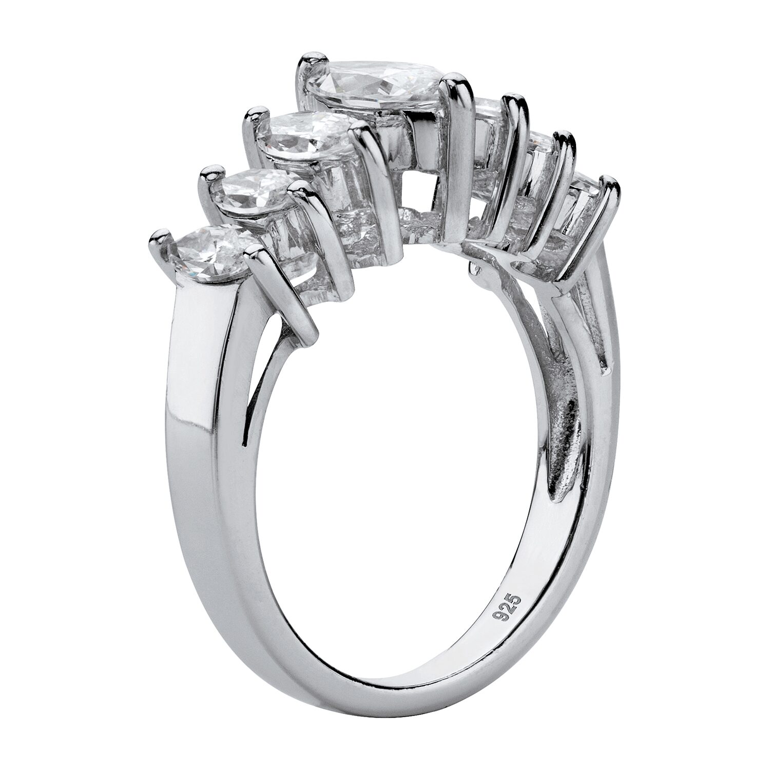 Womens 1 1/2 CT. T.W. Cubic Zirconia 18K Gold Over Brass Engagement Ring