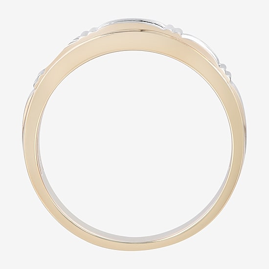 Mens 1/4 CT. T.W. Natural White Diamond 10K Gold Wedding Band
