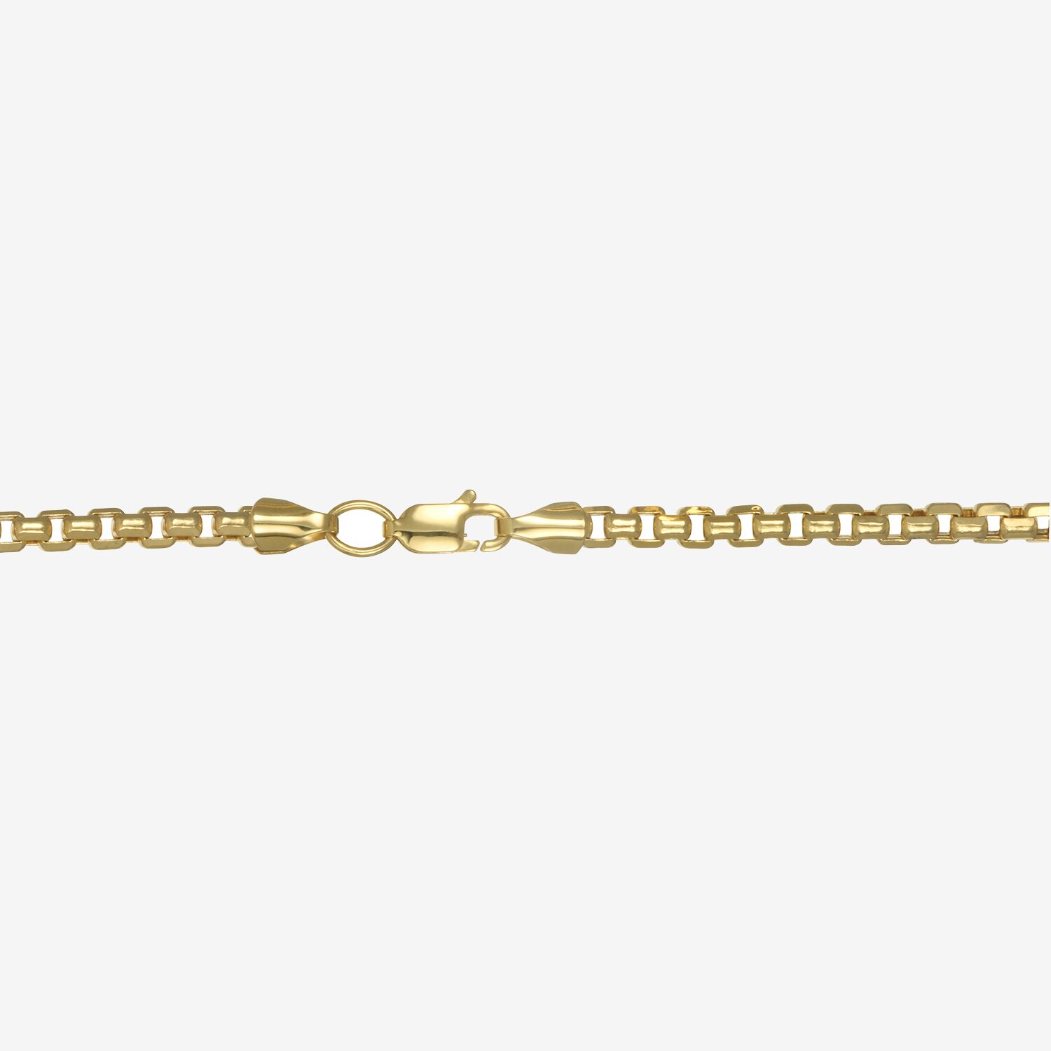 Womens 14K Gold 24 Inch Box Chain Necklace