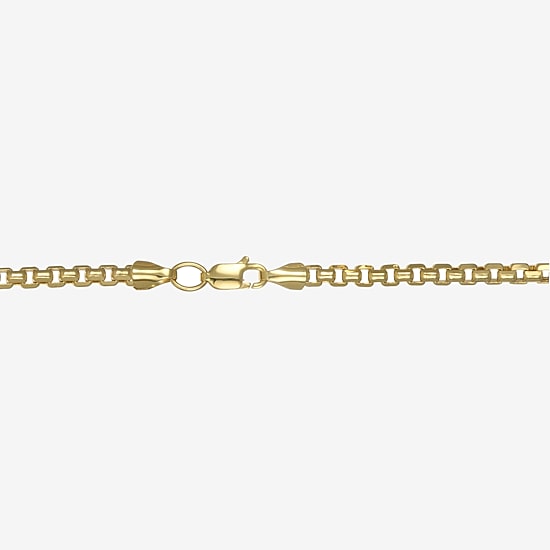 Womens 14K Gold 24 Inch Box Chain Necklace