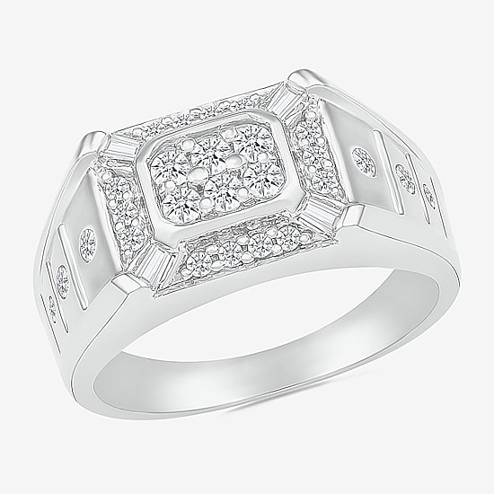 Mens 3.5MM 5/8 CT. T.W. Natural White Diamond 14K Gold Wedding Band