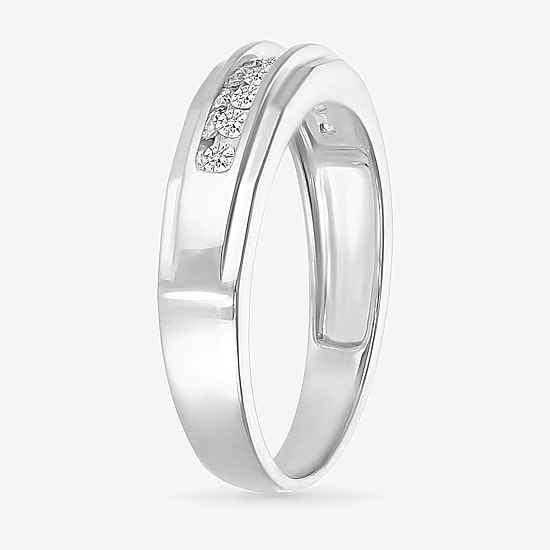 Mens 3.5MM 1/4 CT. T.W. Natural White Diamond 14K Gold Wedding Band