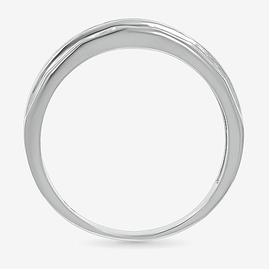Mens 3.5MM 1/4 CT. T.W. Natural White Diamond 14K Gold Wedding Band