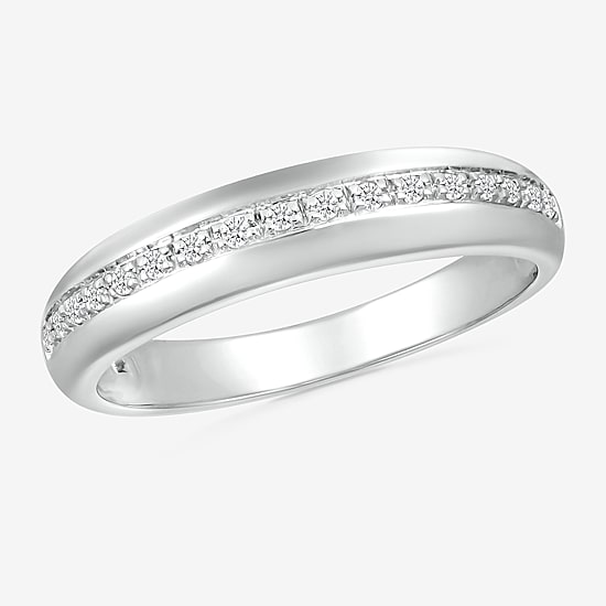 Mens 3.5MM 1/6 CT. T.W. Natural White Diamond 10K Gold Wedding Band