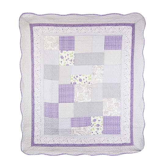 Donna Sharp Lavender Rose Washable Extra Weight Throw