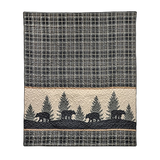 Donna Sharp Bear Walk Plaid Washable Reversible Midweight Throw