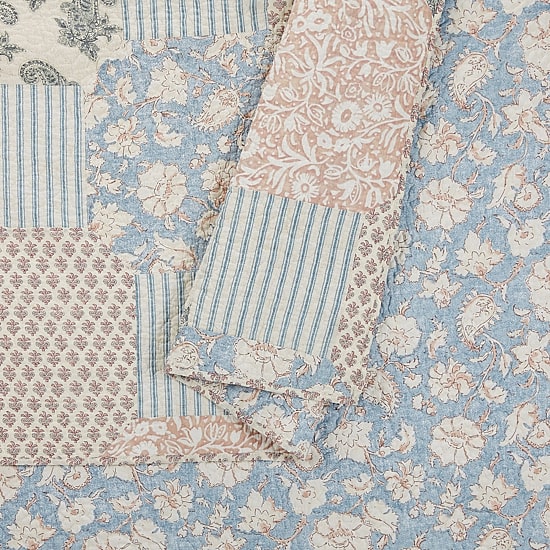 Mary Jane's Home Provencal Rose 3-pc. Embroidered Quilt Set
