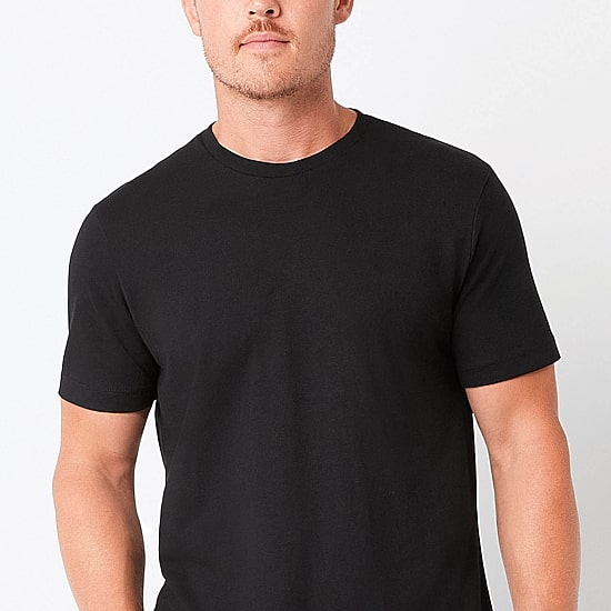 St. John's Bay Super Soft Mens Crew Neck Short Sleeve Stretch Fabric T-Shirt