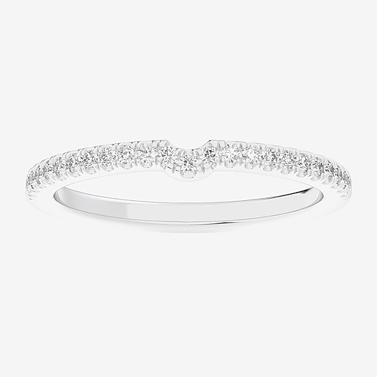 (G-H / Si1-Si2) Womens 1/6 CT. T.W. Lab Grown White Diamond 14K Gold Wedding Band