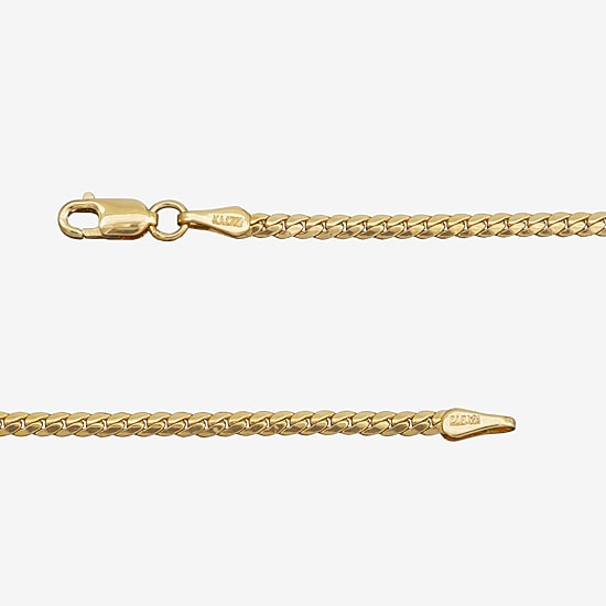 Made in Italy Unisex Adult 14K Gold 18 Inch Curb Chain Necklace