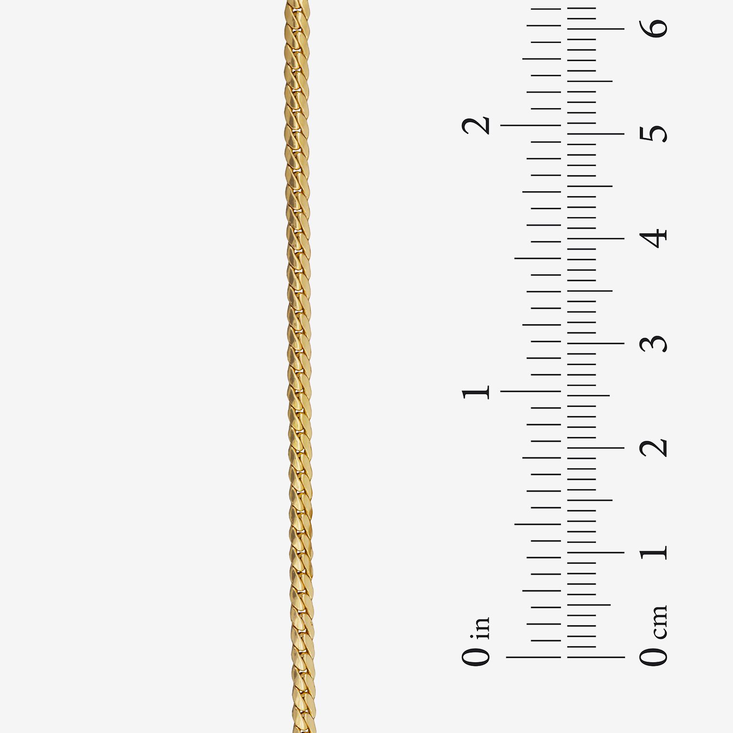 Made in Italy Unisex Adult 14K Gold Inch Curb Chain Necklace