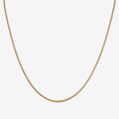 Made in Italy Unisex Adult 14K Gold Inch Curb Chain Necklace