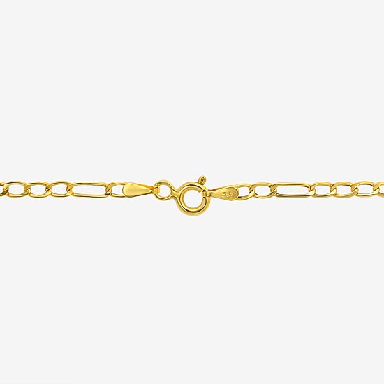Girls 14K Gold 15 Inch Figaro Chain Necklace