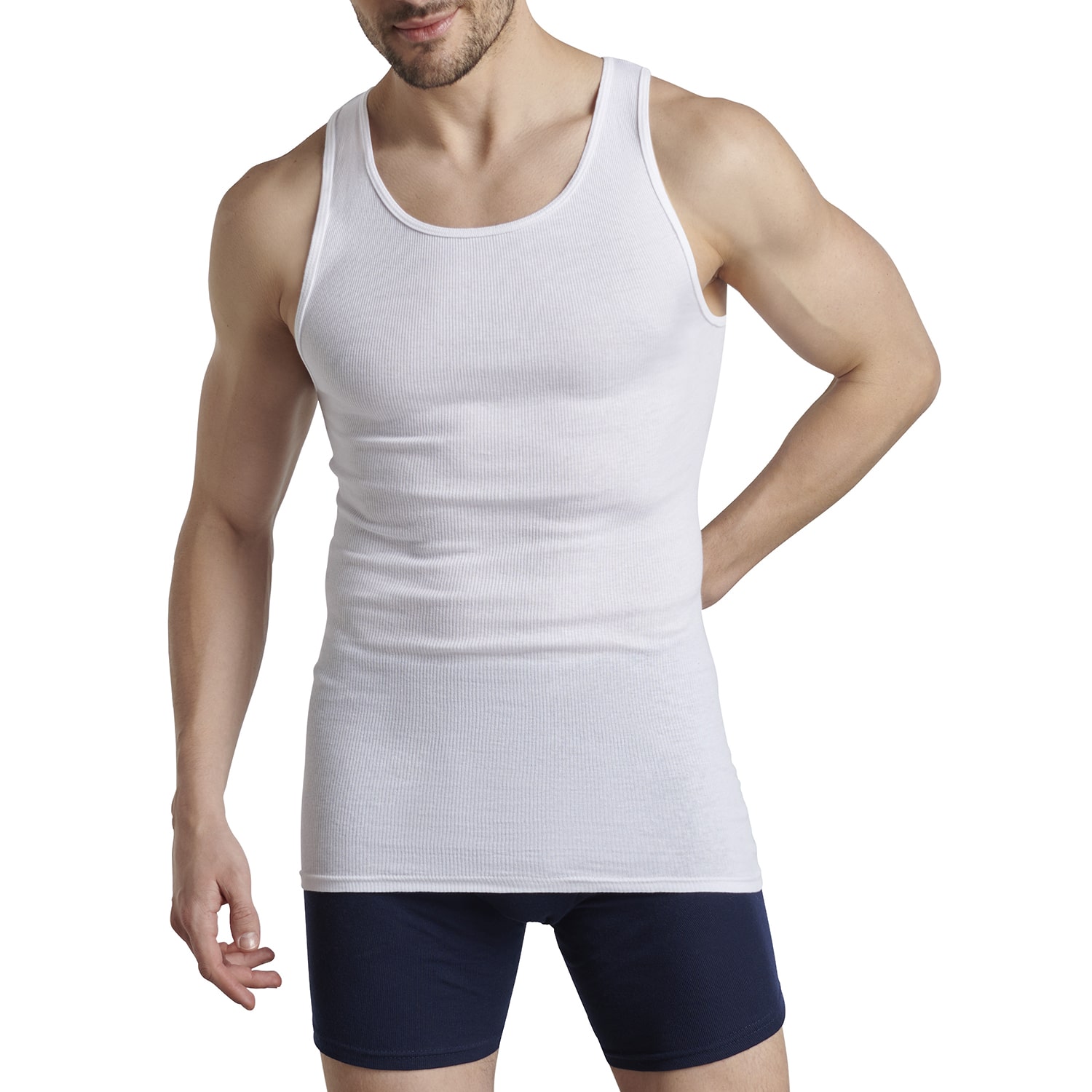 Fruit of the Loom Premium Bonus Pack Mens Crew Neck Sleeveless 6 Pack Tank