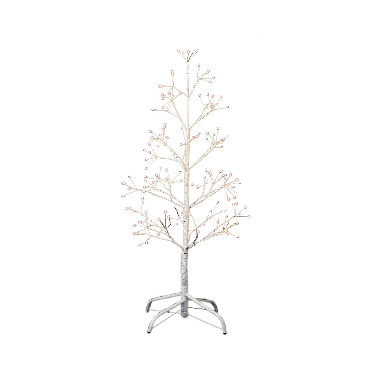Kurt Adler Birch With White Led Foot Multi-Function Lights Christmas Tree