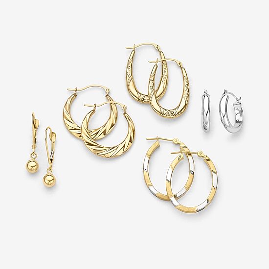 14K Gold Ball Drop Earrings