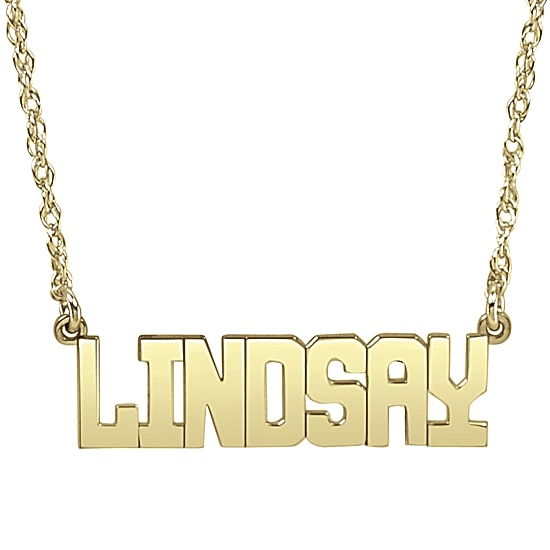 Personalized All Caps Name Necklace