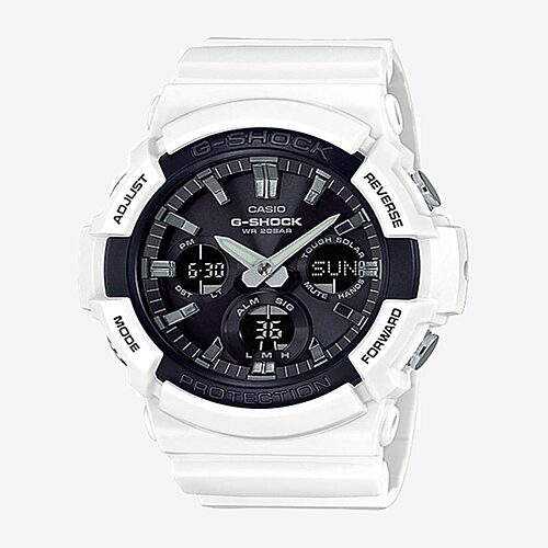 Casio G-Shock Mens Digital White Strap Watch Gas100b-7a, One Size