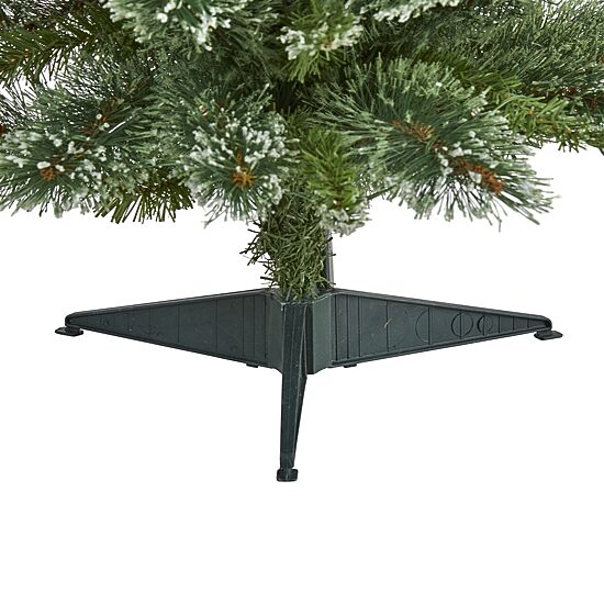 Nearly Natural 3 Foot Flocked Pine Pre-Lit Christmas Tree