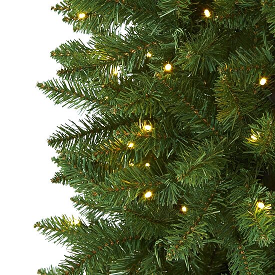 Nearly Natural 6 1/2 Foot Pre-Lit Pine Christmas Tree