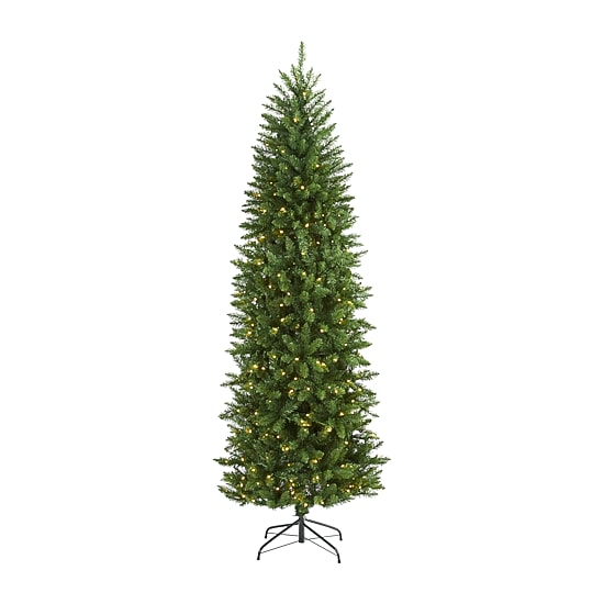 Nearly Natural 7 Foot Pre-Lit Pine Christmas Tree