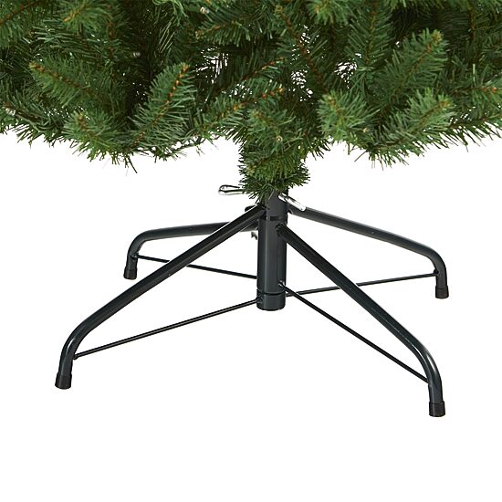 Nearly Natural 7 Foot Pre-Lit Pine Christmas Tree